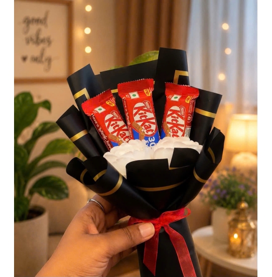 🎀 Bó Hoa Kẹo KitKat – Thiết Kế Tỉ Mỉ, Ngọt Ngào & Ấn Tượng