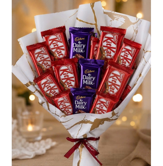 💐 Bó Hoa KitKat Ngoại Nhập – Món Quà Ngọt Ngào Khó Quên