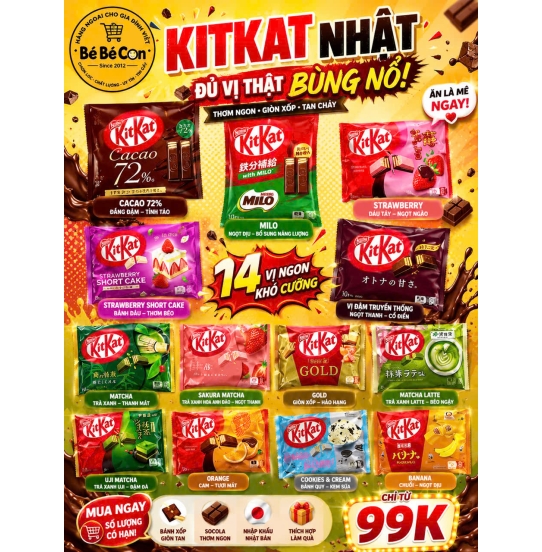 Bùng nổ KITKAT NHẬT ĐỦ VỊ