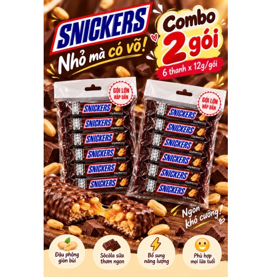 Combo 2 Gói Snickers – Tiết Kiệm & Tiện Lợi